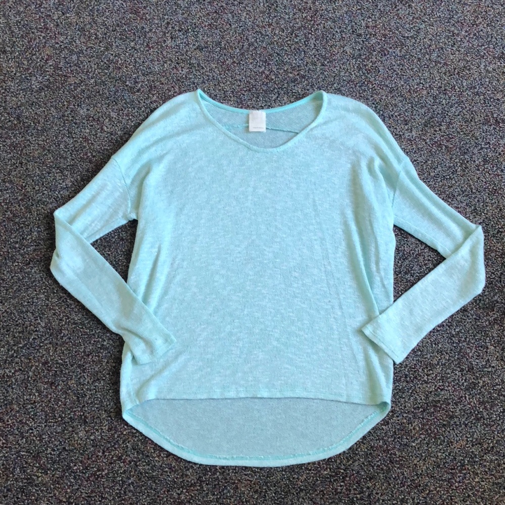 Irene’s story mint green long sleeve.